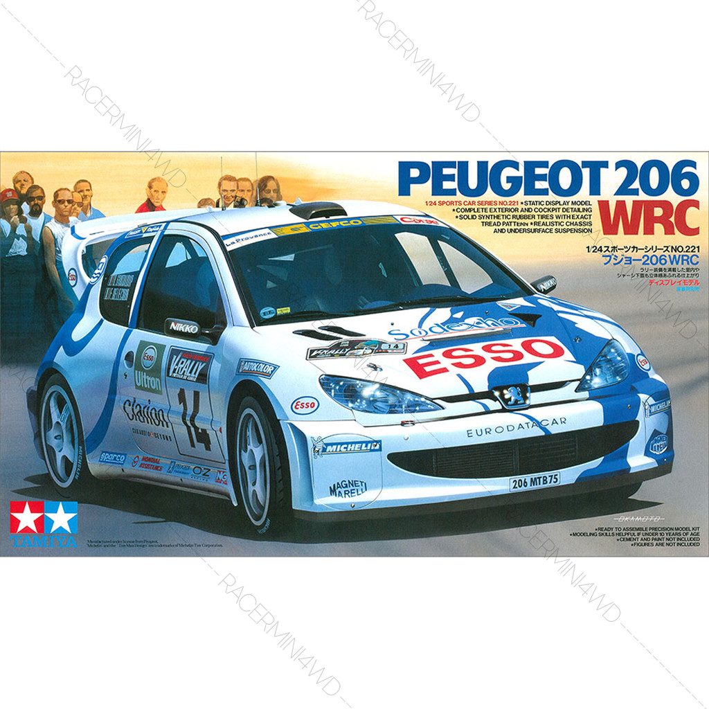 TAMIYA 24221 1/24 Model Kit Peugeot 206 WRC