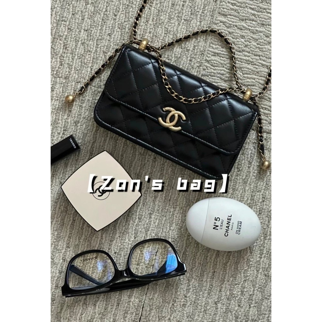 [เกรด Daigou] ซองเล็ก [Chanel 24C Double Gold Bead woc/Mini woc]