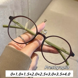 ใหม่แสงอัลตร้าแฟชั่นแว่นอ่านหนังสือความละเอียดสูงป้องกันแสงสีฟ้ารูปไข่กรอบสายตายาวแว่นตาป้องกันดวงตาแว่นตา