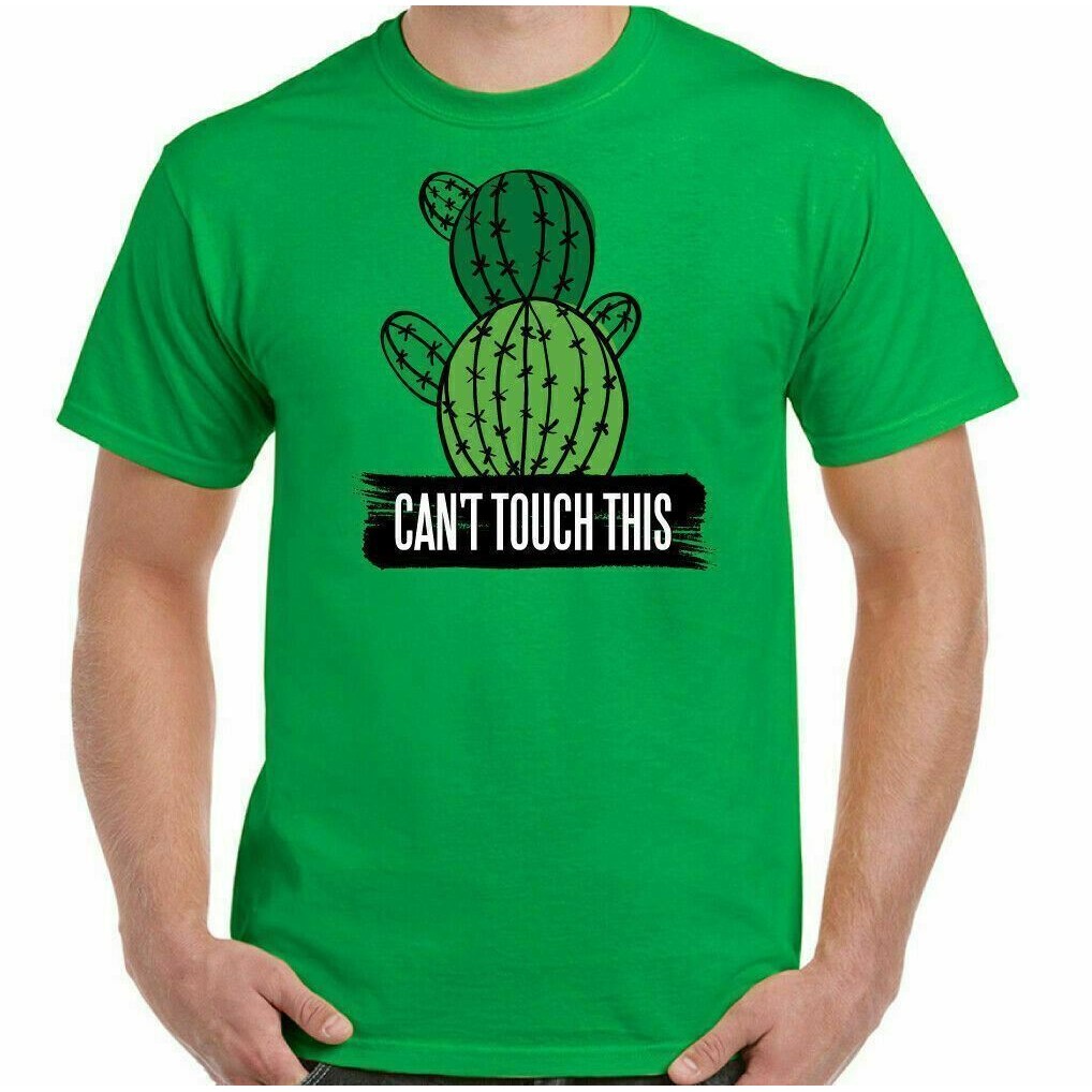 เสื้อยืดผู้ชาย แบบตลกเกี่ยวกับกระบองเพชรและเพลงของ Mc Hammer ในยุค 80s