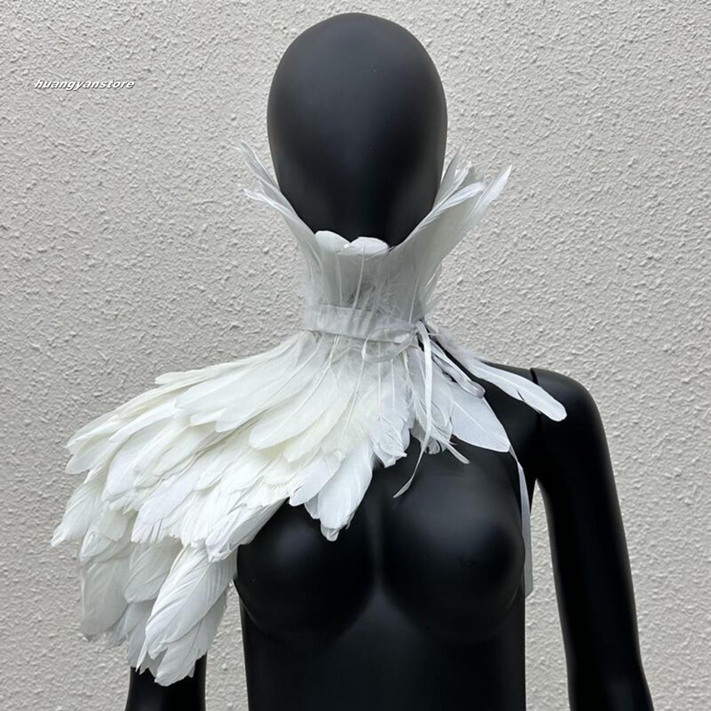 Hy Gothic Feather ผ้าคลุมไหล่ Gothic Wing ผ้าพันคอ Cape Vintage Gothic Lace Feather ผ้าคลุมไหล่นกยูงเครื่องแต่งกายสําหรับผู้หญิงเหมาะสําหรับฮาโลวีน Carnival Evening เอเชียตะวันออกเฉียงใต้ Buys