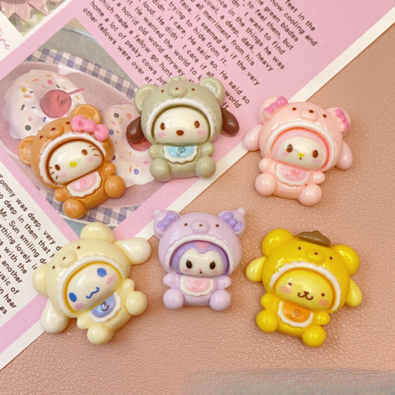 SANRIO 10ชิ้นคอสเพลย์ ซานริโอ เรซิ่นเสน่ห์สําหรับ ทําเอง (9-362)