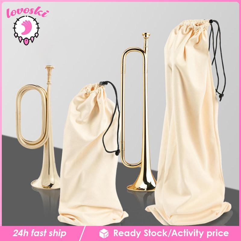 [Lovoski] ทองเหลือง Bugle Instruments Bag Bugle ทองเหลือง Cavalry ทรัมเป็ตทองเหลืองเครื่องมือ