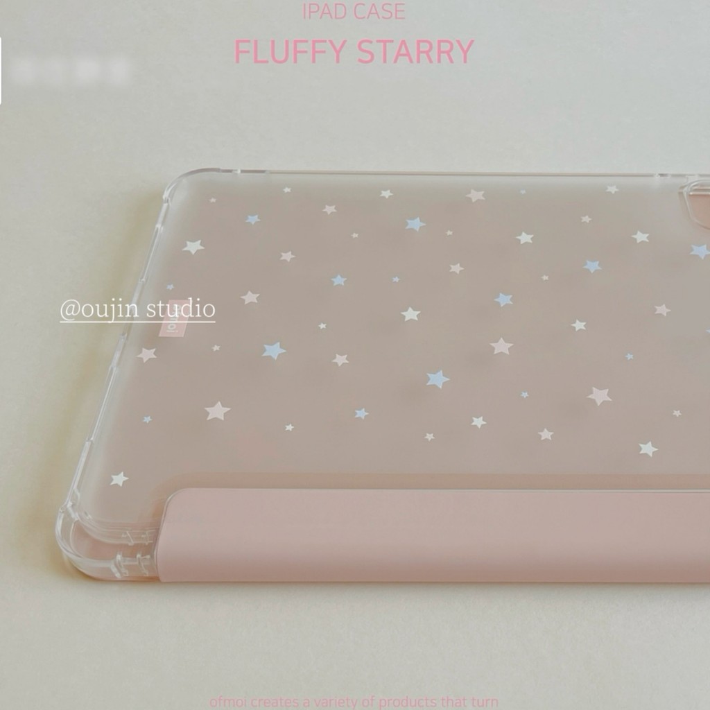 สไตล์เกาหลี อิน สาวหัวใจน่ารักสีฟ้าสีชมพูดาว ไอแพด เคสป้องกัน 2025ไอแพด12.9 แท็บเล็ตป้องกันกรณีที่มีช่องเสียบปากกาผู้ถือ37เซนติเมตร อากาศ20/34เซนติเมตรนุ่มกรณีส