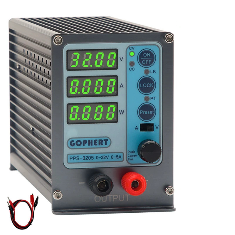 Gophert แหล่งจ่ายไฟห้องปฏิบัติการแบบปรับได้ 30V 32V 5A 60V 3A 16V 10A PPS-3205/1610 Digital DC Regul