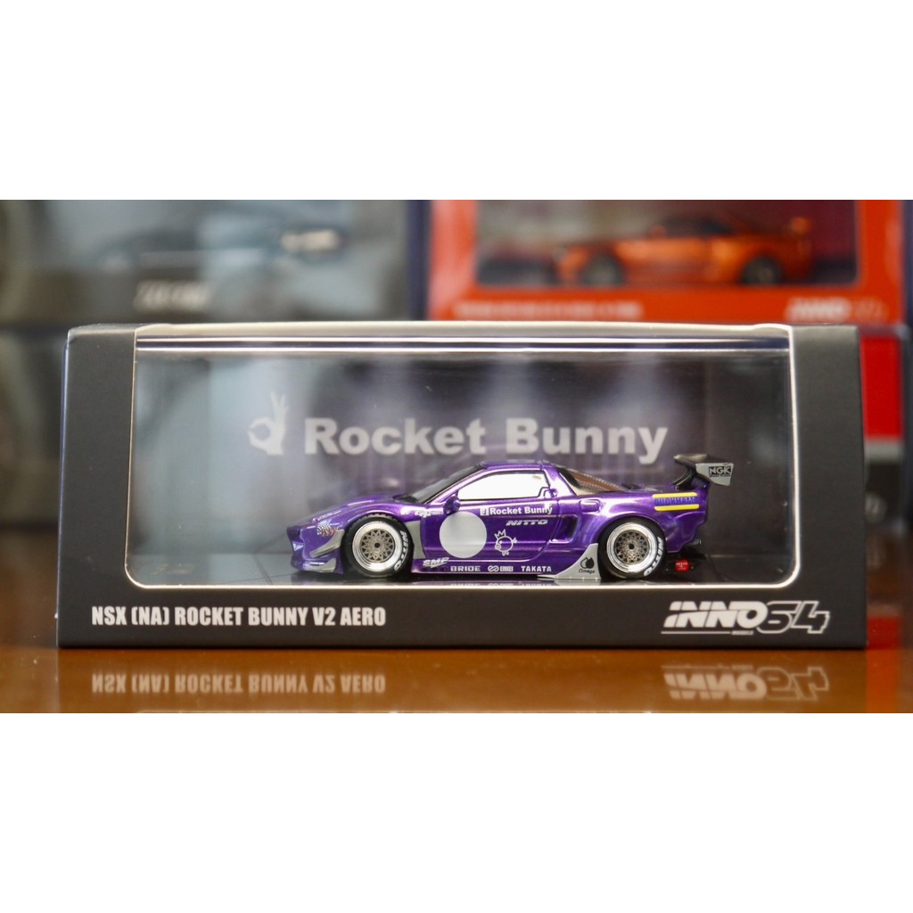 Inno Honda NSX Rocket Rabbit Rocket Bunny Metal Purple V2 1/64 Good Phase โปรดอ่านก่อนถ่ายภาพใต้ฐาน: