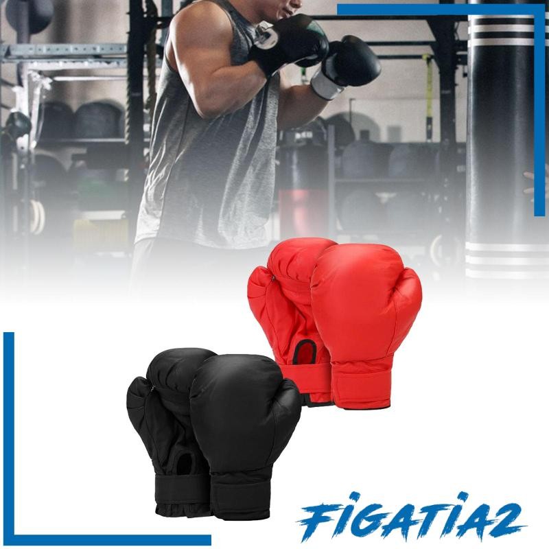 [Figatia2] นวมชกมวย 2 คู่ หนัง PU Punch Mitts Punching ถุงมือ Sparring