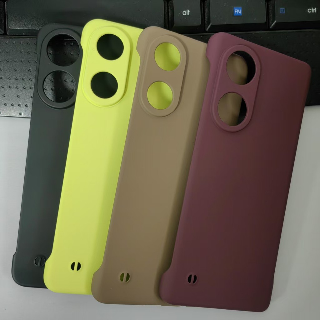 เคสเคลือบไร้กรอบสําหรับ OPPO RENO 8T 5G 4G Slim Hard ShockProof Phone Cover