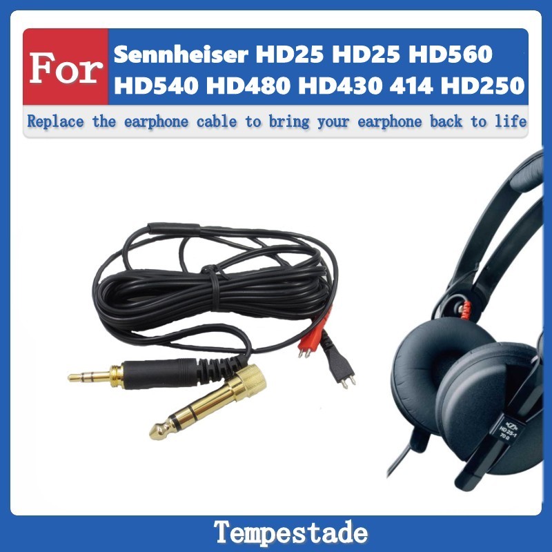 สําหรับ Sennheiser HD25 HD560 HD540 HD480 HD430 414 HD250 สายหูฟังสายสัญญาณเสียงสายต่อหูฟังอะแดปเตอร์สายซ่อม
