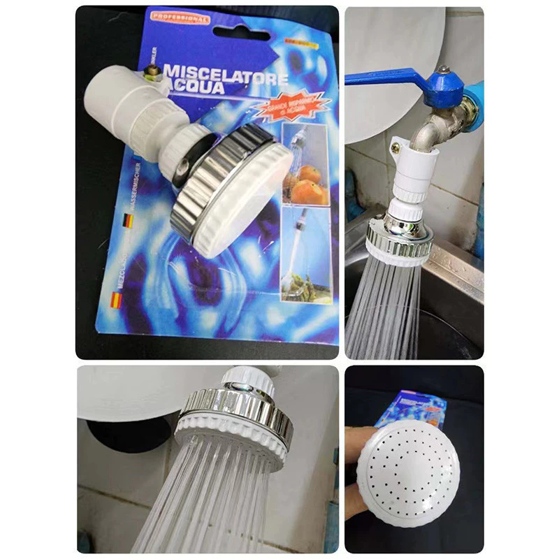 CF HOME หัวก๊อกเพิ่มแรงดันน้ำหมุนได้ 360 องศา Turbo Head Faucet Water ต่อกับหัวก๊อกซิงค์ ประหยัดน้ำ