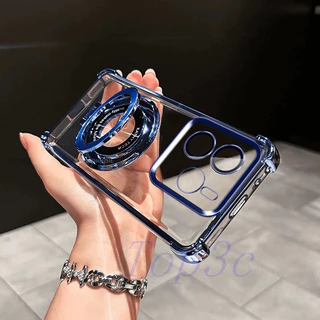 เคส Redmi Note 14 5G / Note14 4g สไตล์วงเล็บถุงลมนิรภัยป้องกันการตกเคสโทรศัพท์โปร่งใส CDSJ,,
