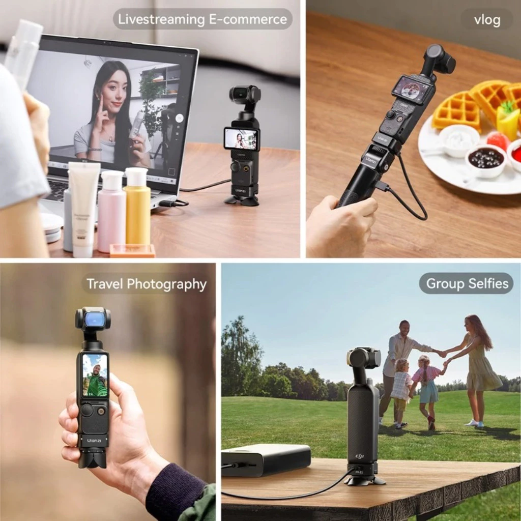 Ulanzi PK08 ขาตั้งกล้อง ขนาดเล็ก ขาตั้งจิ๋ว ถ่ายวิดีโอ Vlog รองรับ Insta360 Luna, Pocket 4/3/4P thumbnail 7