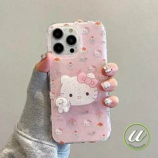 แมวเหมียวน่ารักเมโลดี้สีชมพูกราฟิติเคส Samsung A05 A24 A50 A53 A25 A23 A05s A25 A15 A32 A34 A13 A02s A03 A54 A14 A12