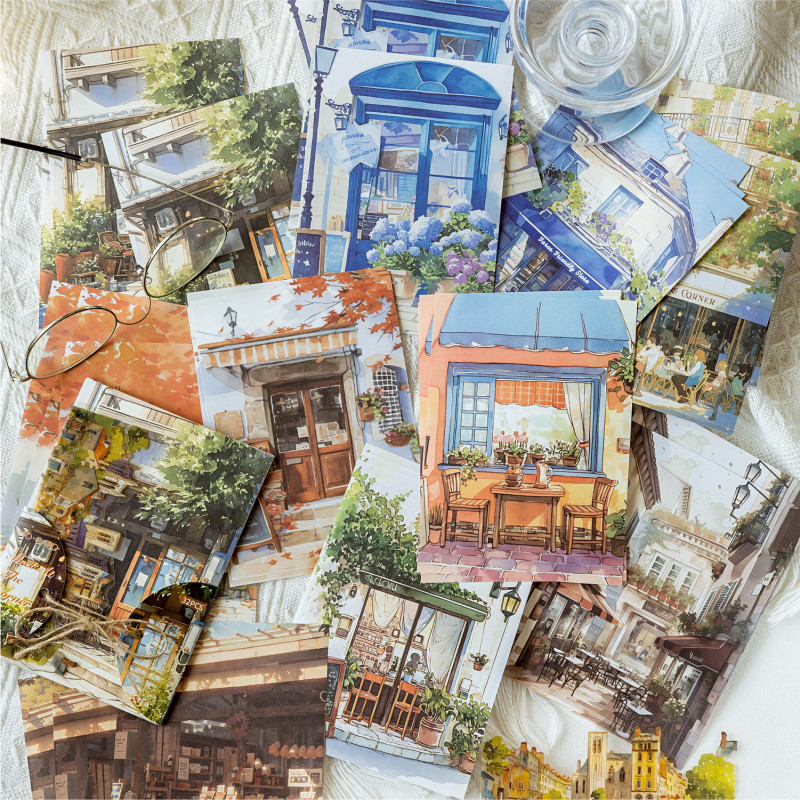 Kowei 32 ชิ้น [Soul Journey Series] สีน้ําชีวิตวารสารวัสดุกระดาษ PET Deco กระดาษสมุดสติกเกอร์สมุดภาพ