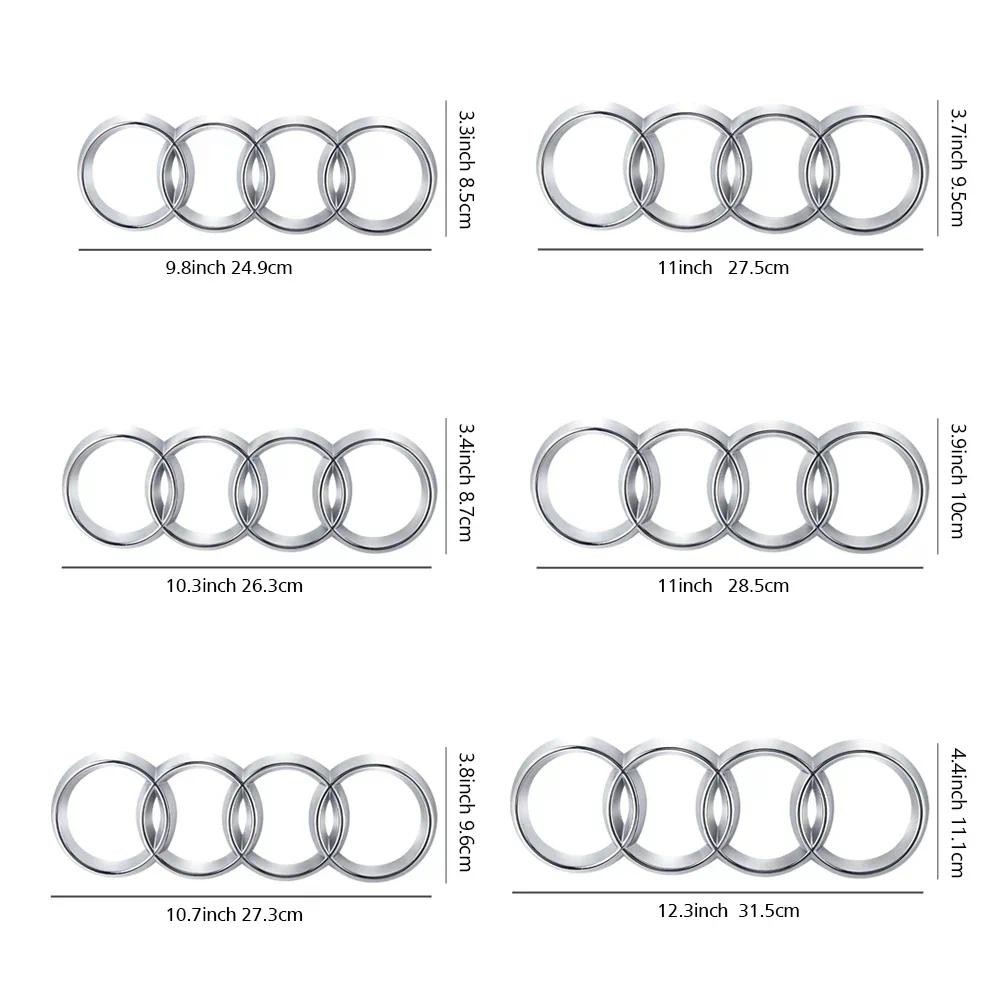 3D ABS รถเดิมด้านหน้าด้านหลังสัญลักษณ์เปลี่ยนสติกเกอร์สําหรับ AUDI Q7 A8L Q8 S4 S5 S6 S7 R8 RS6 Q2L 