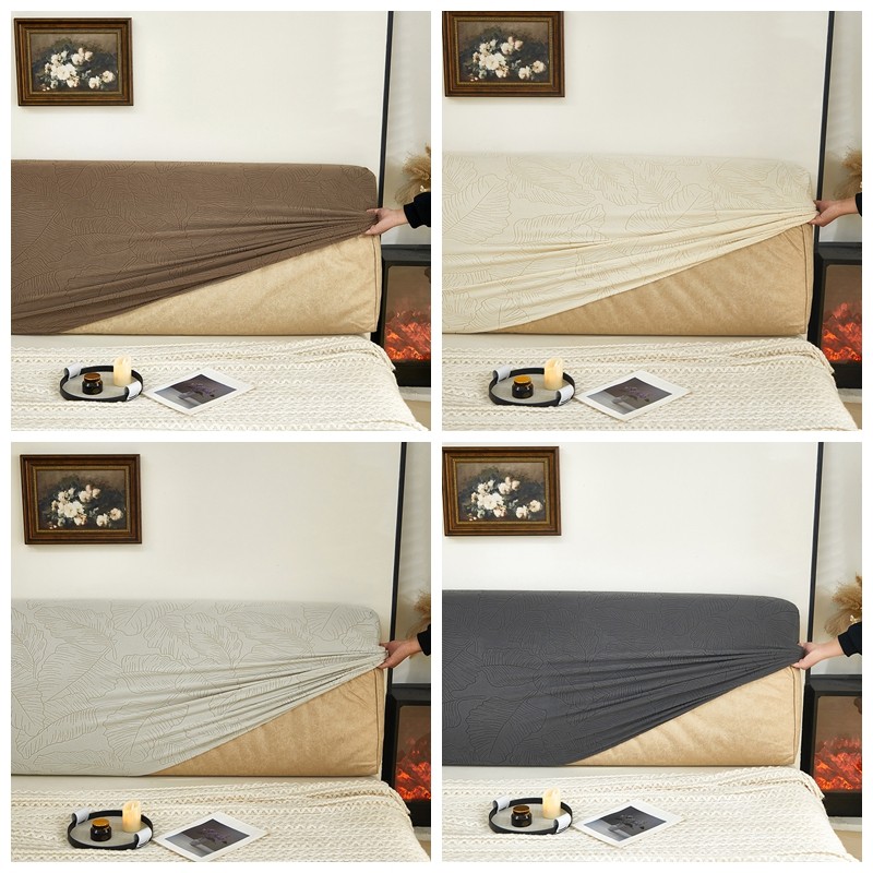 ผ้าคลุมหัวเตียง jacquard ปกสีทึบออกจาก ผ้าแจ็คการ์ด กํามะหยี่นุ่มกันฝุ่นความสะดวกสบายเตียงปกปลอกหัวเตียงกลับป้องกันหัวเตียงป้องกัน 5ฟุต 6ฟุต ราคา ถูกที่สุด ดีลบีเคเค แกลเลอรีภาพที่ 3