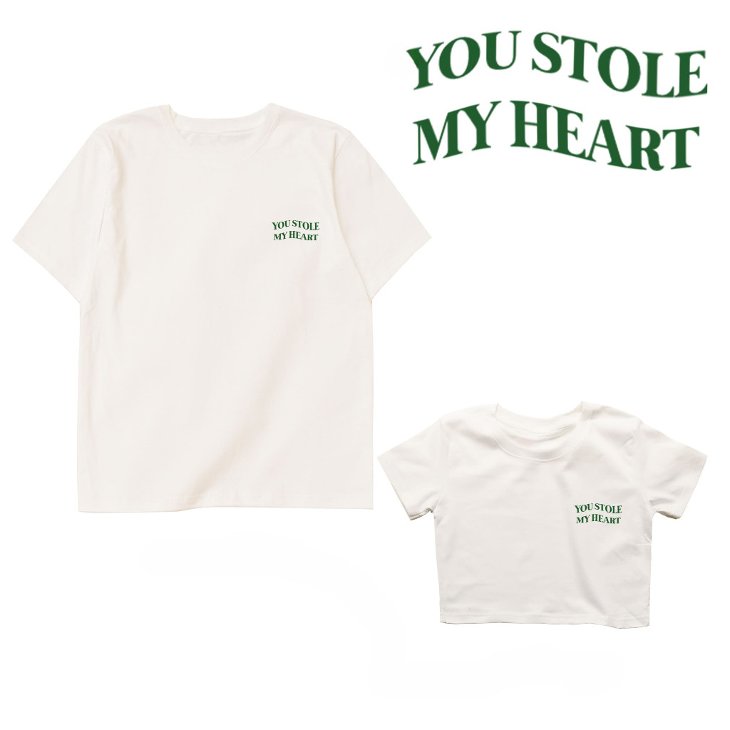 (จัดส่งตลอด 24 ชั่วโมง）OOOK Official You stole my heart T-shirt