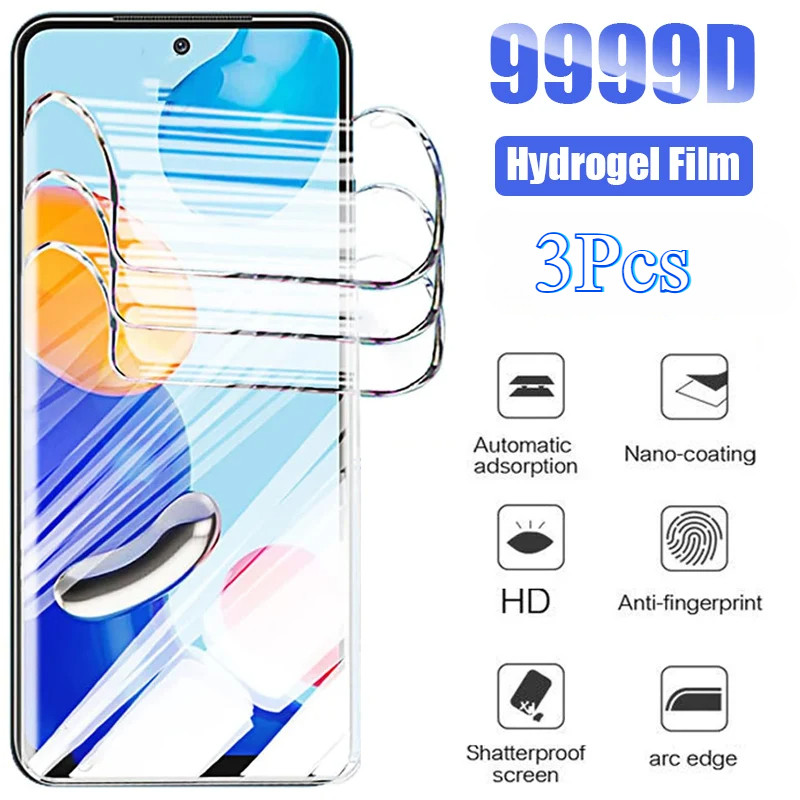 HonorX7b X5bPlus X5Plus 3 ชิ้น 999D HD Clear Soft Hydrogel ฟิล์มสําหรับ Honor X5b X5 Plus X7c X7b X7
