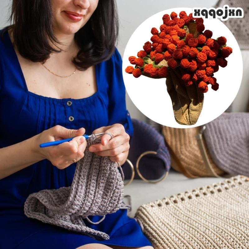 [xqqojxn] DIY ดอกไม้ผ้าห่มโครเชต์ชุดของขวัญชุดโครเชต์สําหรับผู้ที่ชื่นชอบผู้เริ่มต้น