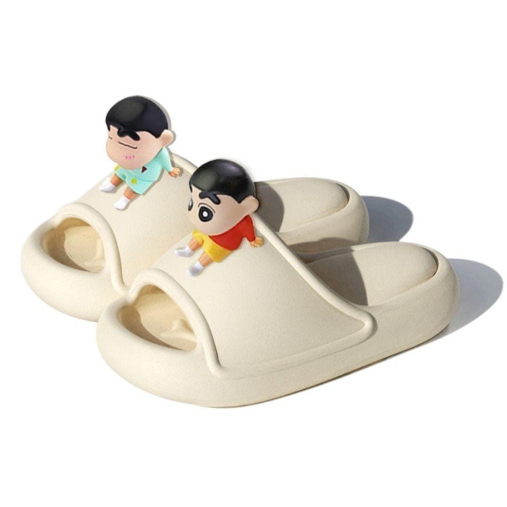 Jarrediw รองเท้าแตะเครยอนชินจัง,การ์ตูน 3Dเครยอนชินจังรองเท้าแตะพื้นหนา,แพลตฟอร์มลําลองกันลื่นรองเท้าแตะสไลด์หนาHomewear