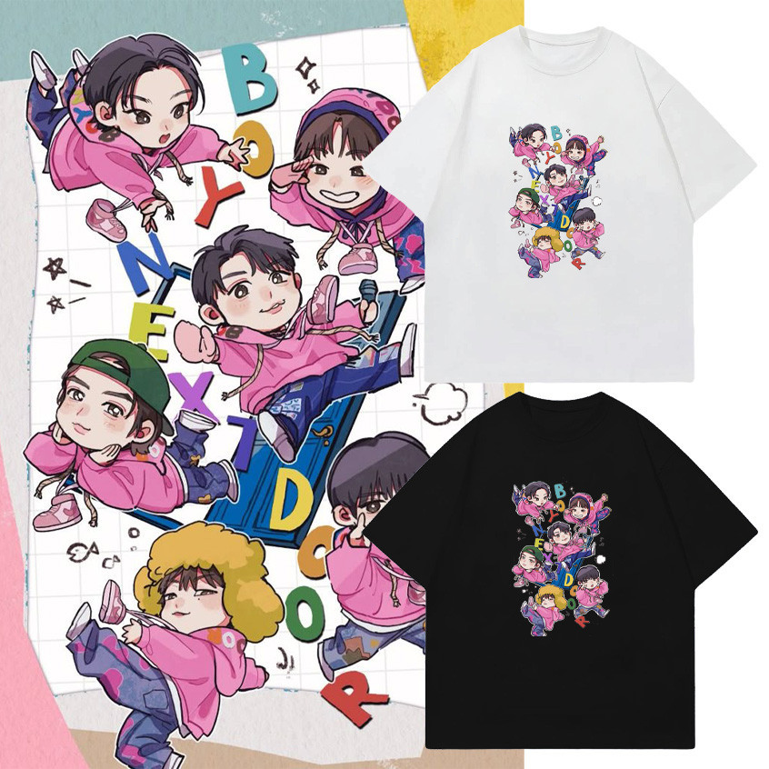 🚪 Hot เสื้อยืด BOYNEXTDOOR ผ้าคอตตอน  ลายสวย ผ้าดี สวมใส่สบาย เสื้อยืด unisex SIZE S-5XL #BND019