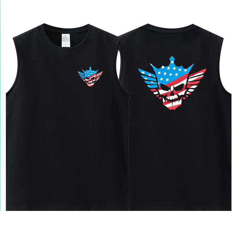 American Style Nightmare Cody Rhodes WWE เสื้อยืดแขนกุดคอกลมตัวอักษรผู้ชาย