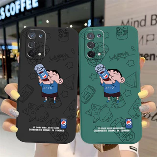 เคส Oppo A74 5G Oppo Reno 12 Pro Reno 12F Reno 12 5G A92 A52 Reno5 Reno 4 5 Reno4 5G tpuฟรีlanyardแฟชั่นSoft Shellเคสโทรศัพท์KXX
