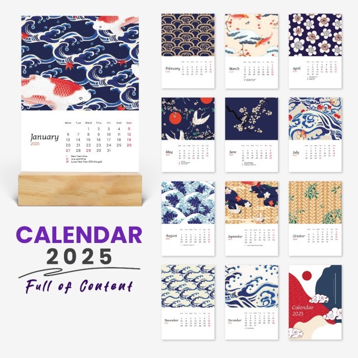 Jessy_mart >> < Calendar 2025 Lovely Size (A6 10.5x14.8 cm) - ปฏิทินไม้ - ปฏิทินตกแต่ง | Custoom.in 