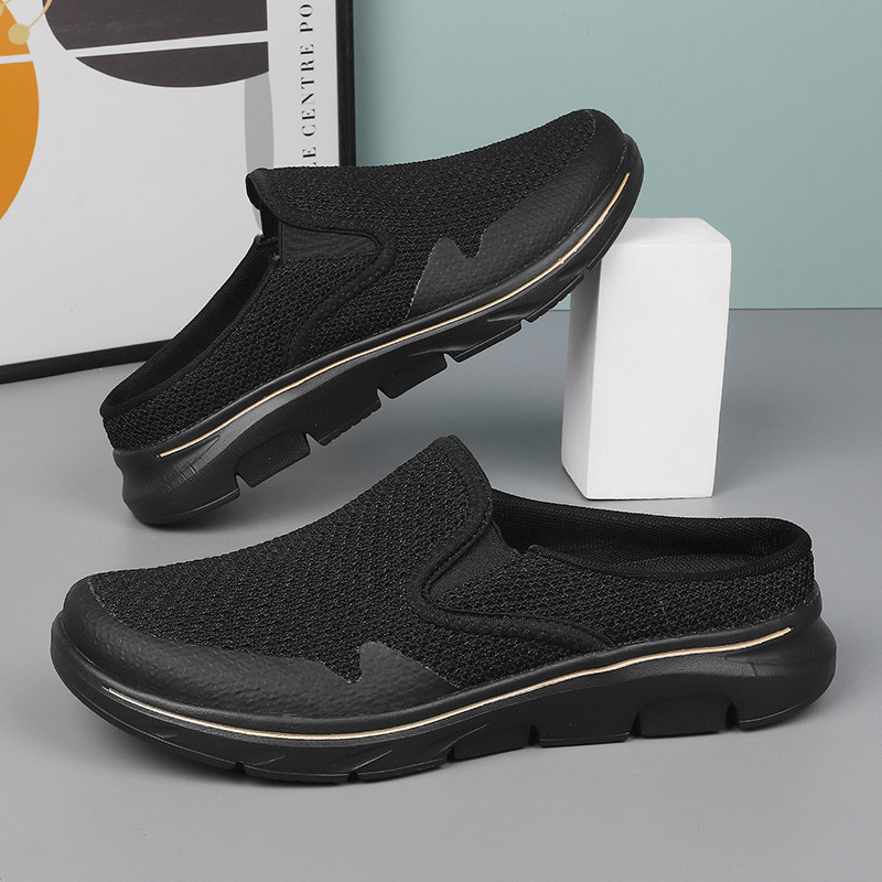 Size35-48 super-comfy รองเท้าสลิปออน Causal รองเท้าเปลือย รองเท้าครึ่งสําหรับผู้หญิงผู้ชายเดินขับรถ 