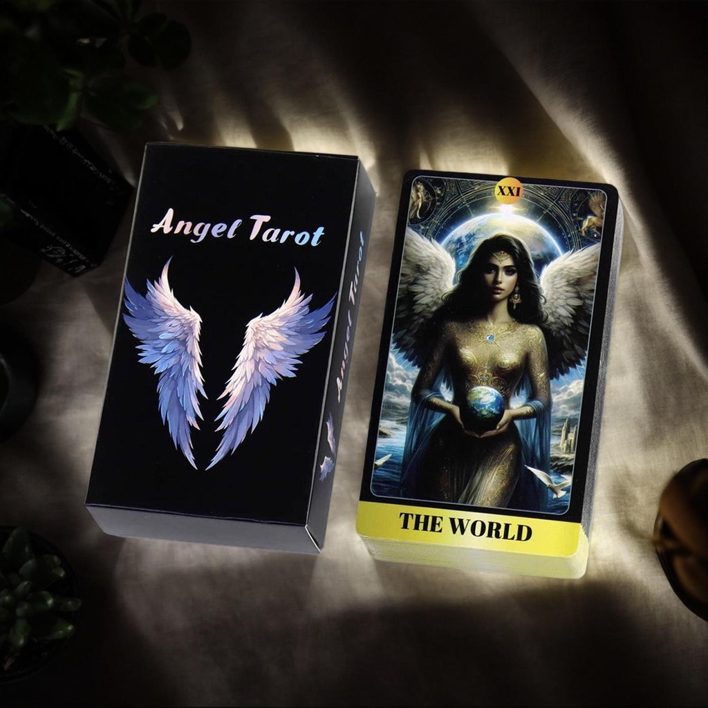 Angel Tarot Deck 78 การ์ดเกมกระดาน shinph