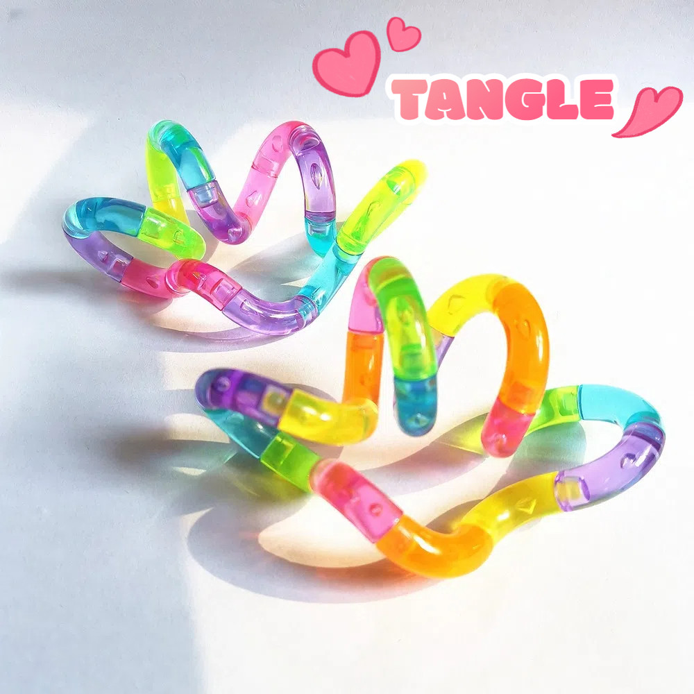 Rainbow Color Tangle Fidget Toys Magical Creative Creatures ของเล่นบรรเทาความเครียดสําหรับเด็กและผู้ใหญ่