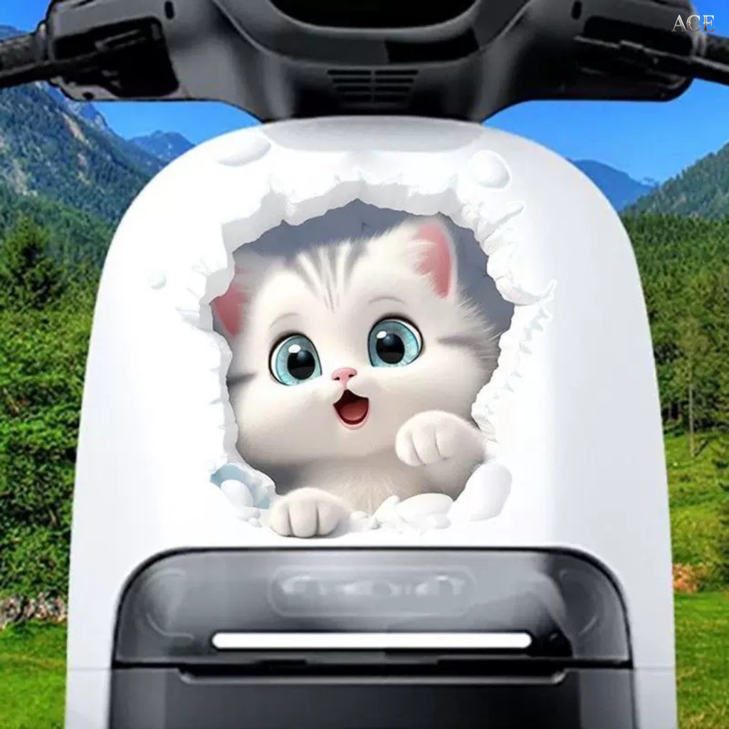 สติกเกอร์ติดรถ น่ารักๆ สติกเกอร์แมว กันน้ํา ทนทาน ปิดรอย ตู้เย็น กระเป๋า เฟอร์นิเจอร์ มอเตอร์ไซค์ ตกแต่ง Car Sticke - รูปที่ 6