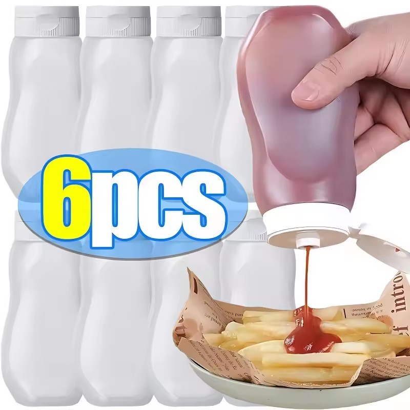 ห้องครัวซอสมะเขือเทศขวดบีบเครื่องปรุงรสพลาสติกบีบขวดจ่าย Squirt สําหรับซอสบาร์บีคิวสี