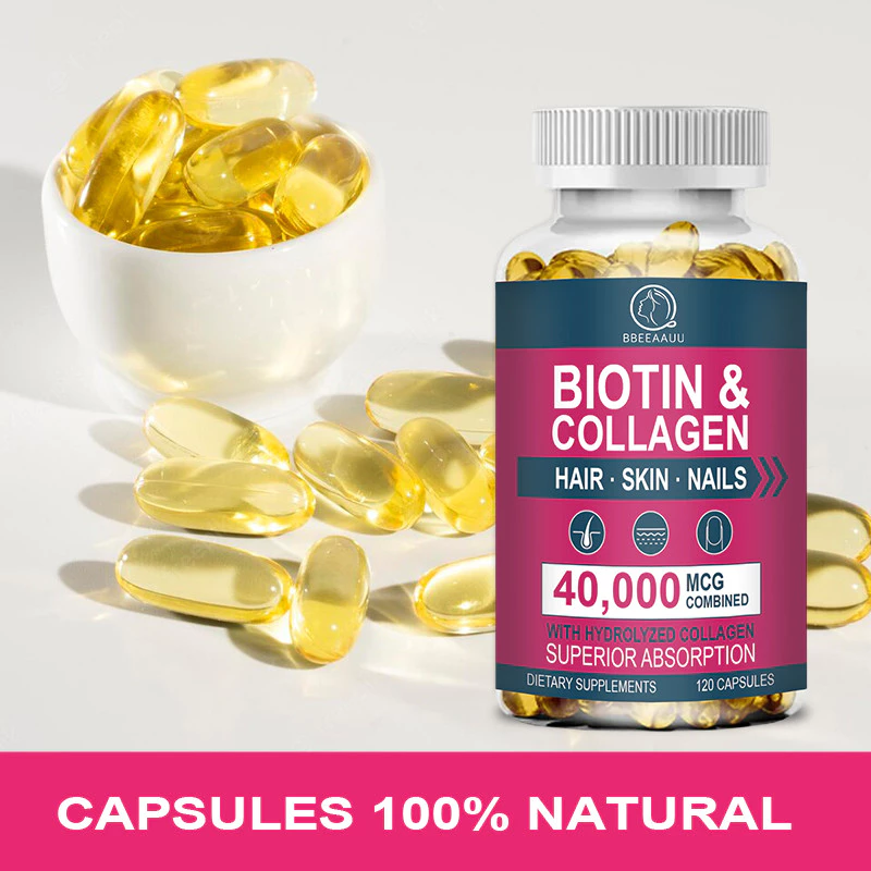 BBEEAAUU Biotin Capsules คอลลาเจน เคราติน บำรุงผม ผิว เล็บ thumbnail 6