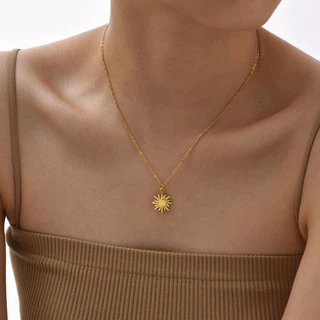 Vnox Cross Chain สร้อยคอจี้ดอกทานตะวันสําหรับผู้หญิงผู้ชาย,สแตนเลส Boho ปรับ Choker Chain เครื่องประดับ
