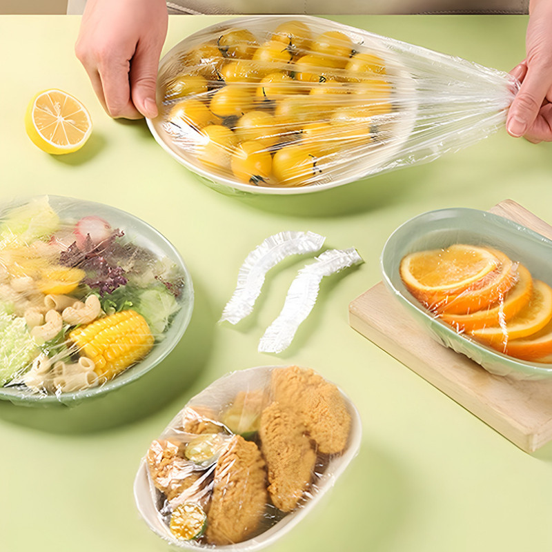 ถุงครอบอาหาร พลาสติกคลุมอาหาร PE แบบใช้แล้วทิ้ง 300ชิ้น/แพ็ค แรปห่ออาหาร แบบดึงใช้สะดวก ป้องกันฝุ่น กันกลิ่น - รูปที่ 6