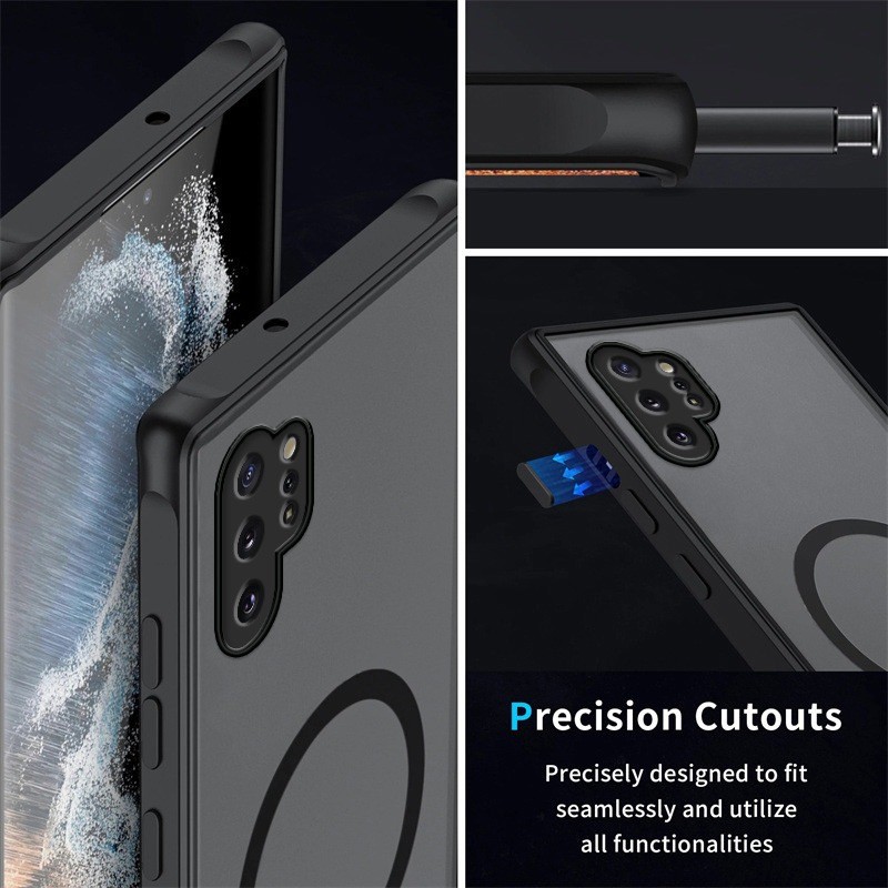 Frosted Magnetic Case สําหรับ Samsung Galaxy Note 10 20 9 8 Note10+ Note9 Note8 Note20 Note20ultra Hard Shell คลุมทั้งหมด Deluxe Armour กรณี ราคา ถูกที่สุด ดีลบีเคเค แกลเลอรีภาพที่ 7
