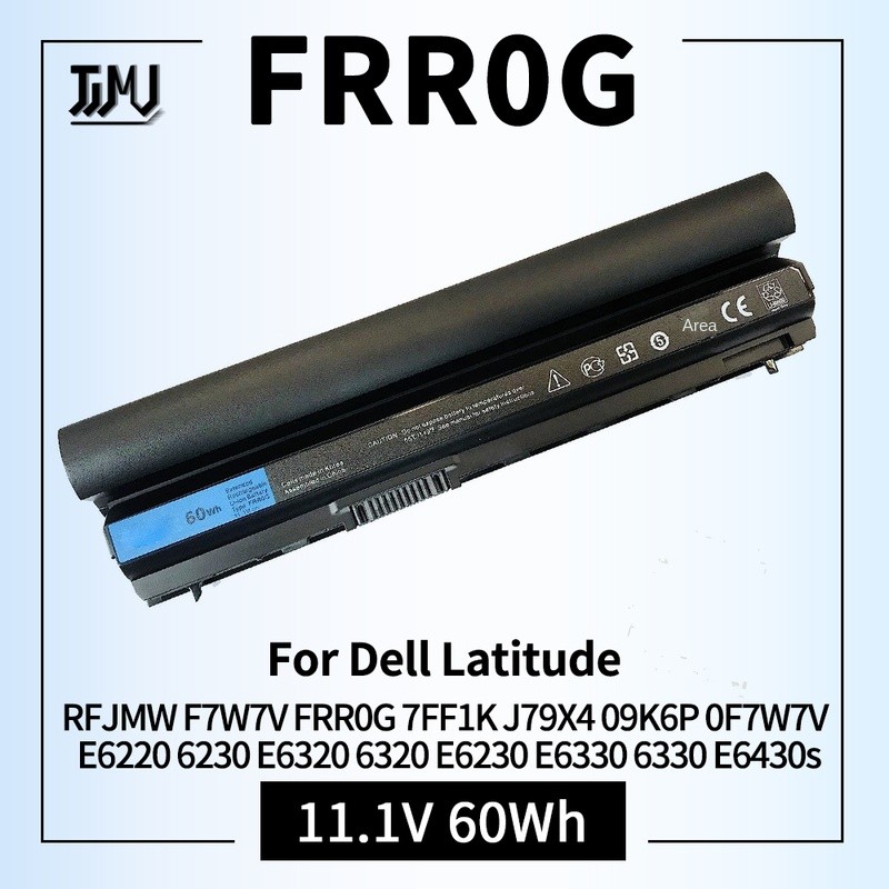 New Battery RFJMW F7W7V Y61CV 60Wh Compatible with Dell Latitude Laptop E6220 6230 E6320 6320 E6230 