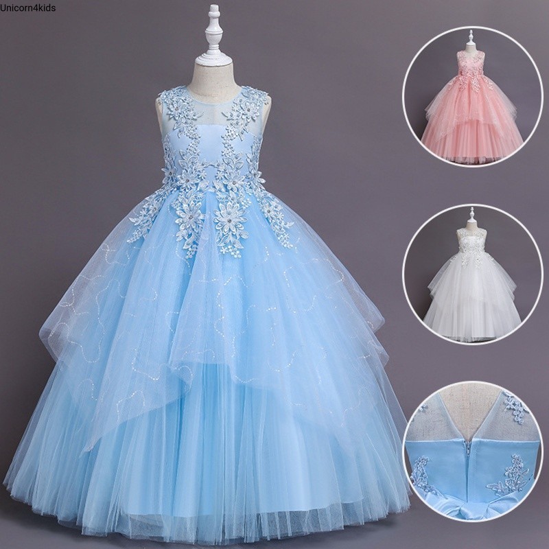 UNICORN4KIDS พร้อมส่ง ชุดราตรีเด็ก ชุดออกงานเด็กหญิง สไตล์เจ้าหญิง no.u16