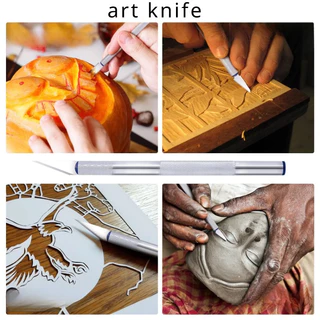 COD ✨ มีดคัตเตอร์ มีดแกะสลัก art knife มีดสำหรับงานโมเดล ด้ามจับอลูมิเนียม มีดคัตเตอร์ มีดแกะสลักผักและผลไม้