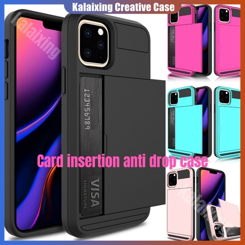 เคสโทรศัพท์มือถือ พร้อมช่องใส่บัตร สําหรับ iPhone 13 Pro Max 12 Pro Max 11
