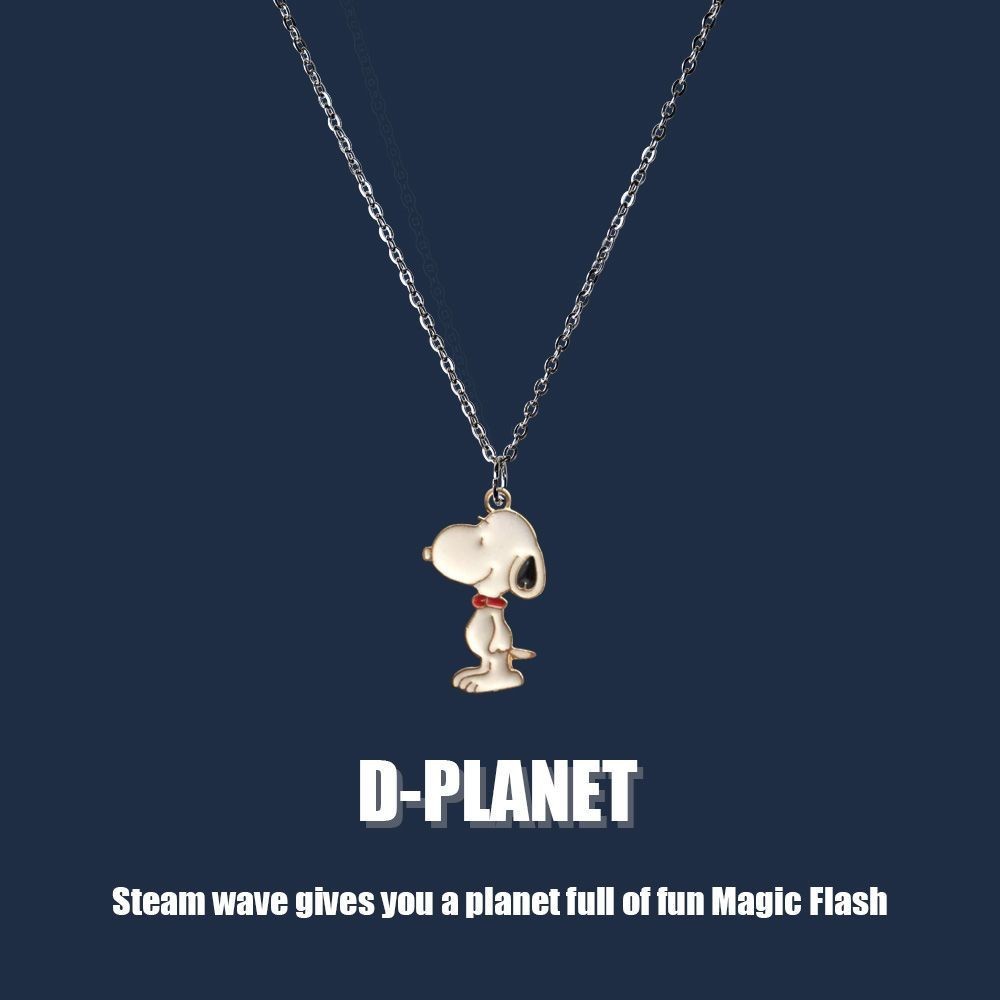 [Ready Straw] สร้อยคอ DPLANET SNOOPY Series Cute SNOOPY Cartoon Creative Necklace Couple All-Match Sweater Chain Necklace