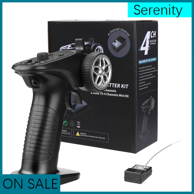 Serenity Tx4 2.4ghz 4ch ระบบวิทยุส่งสัญญาณ รีโมตคอนโทรล พร้อมตัวรับสัญญาณ สําหรับรถบังคับ เรือบังคับ Pk Tg3 Fs-gt3b