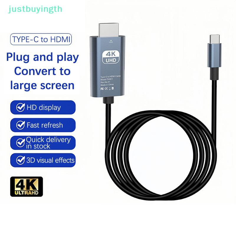 [JBTH] อะแดปเตอร์แปลงสายเคเบิ้ล 4K 30 60Hz Type C เป็น HDMI สําหรับโปรเจคเตอร์ แล็ปท็อป แท็บเล็ต HUAWEI Hub [JB]