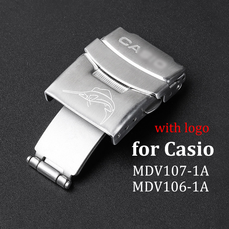 หัวเข็มขัดนาฬิกาข้อมือ โลหะสเตนเลส 20 มม. สําหรับ Casio MDV107-1A MDV106-1A