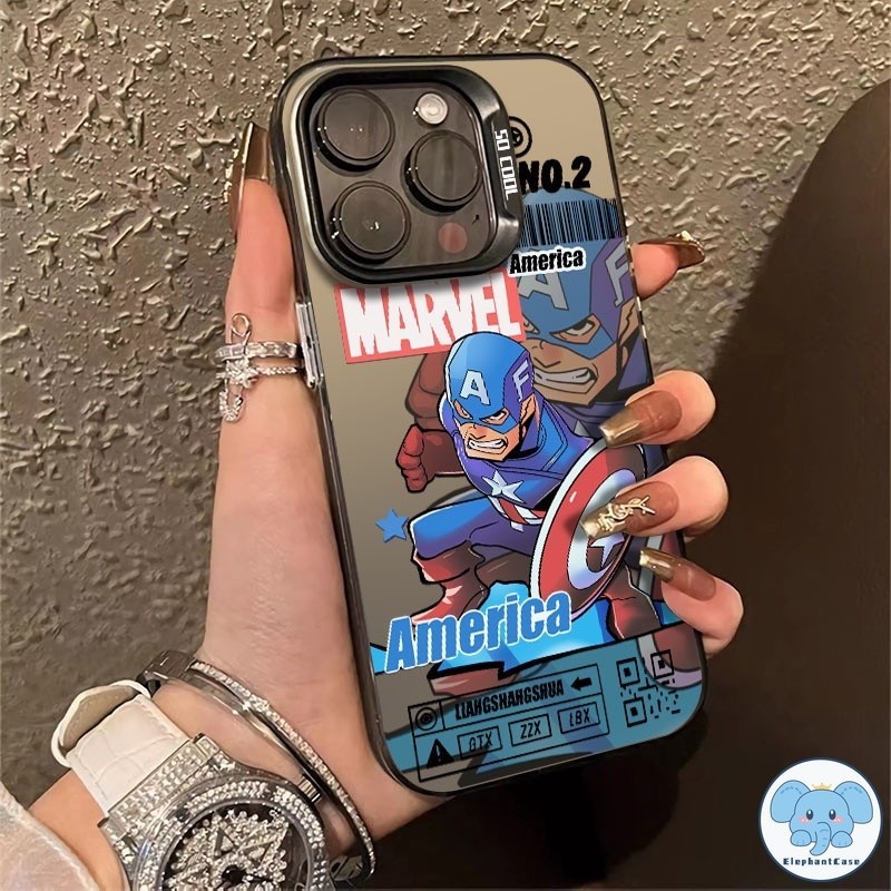 แบรนด์เทรนด์มาร์เวลกัปตันอเมริกาไอรอนแมนกรณีโทรศัพท์ Thor สุดหรู iPhone 11 14 15 13 X 12 Pro Max 8 7 Plus XR XS Max SE