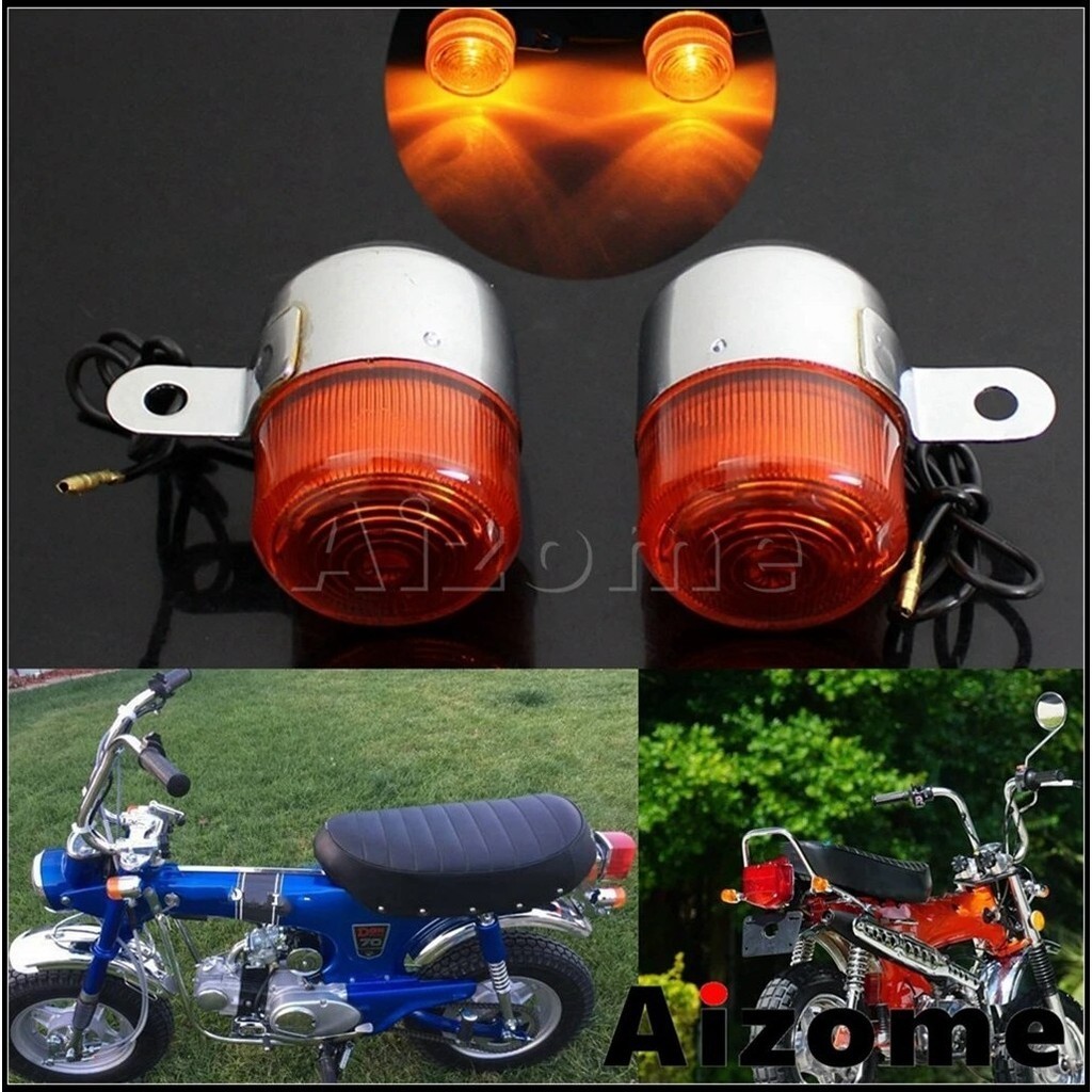 AI Motorcycle Signal Lamp 10W Bulb Blinkers Turn Indicators Lights For Honda Little P25 P50 Z50J1 Z5