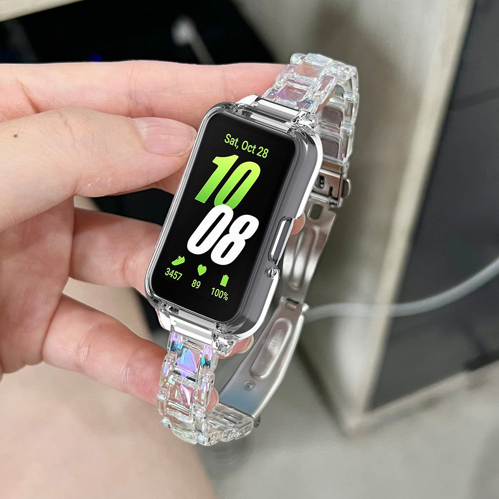 สายนาฬิกาข้อมือเลเซอร์ แบบใส สําหรับ Samsung Galaxy Fit 3 Smasung Fit3