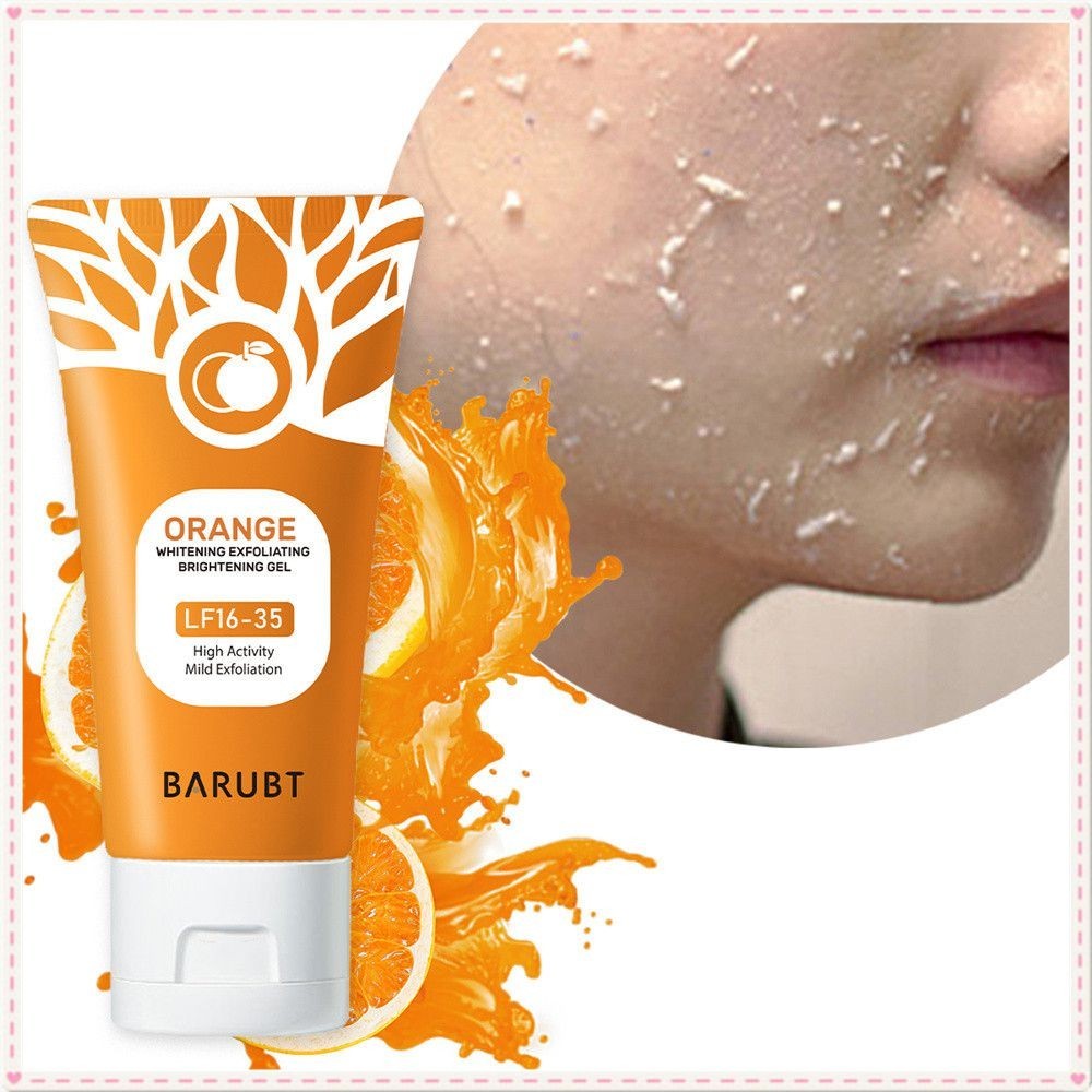 Barubt Orange Enzyme Exfoliating Gel เจลไวท์เทนนิ่งทำความสะอาดลึก Moisturizing Brightening Skin Tone Exfoliating Gel Body Care 50g JOYFEEL