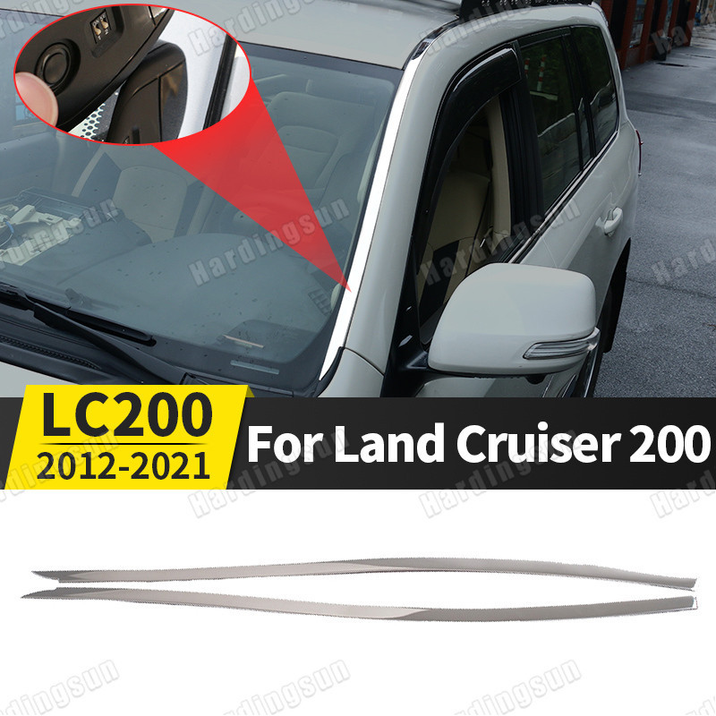แถบไฮไลท์กระจกหน้ารถยนต์ 2012-2021 สําหรับ Toyota Land Cruiser 200 LC200